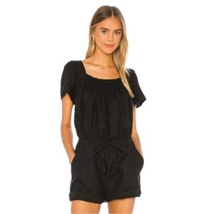 Joie Black Linen Romper